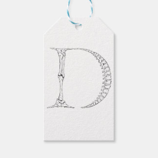 Letter D Bone Initial Gift Tags