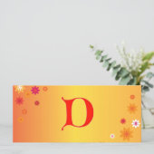 Letter D Book Mark (Standing Front)