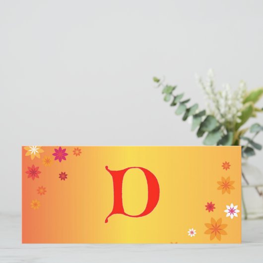 Letter D Book Mark (Standing Front)