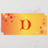 Letter D Book Mark (Front/Back)