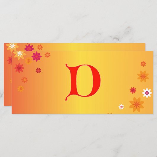 Letter D Book Mark (Front/Back)