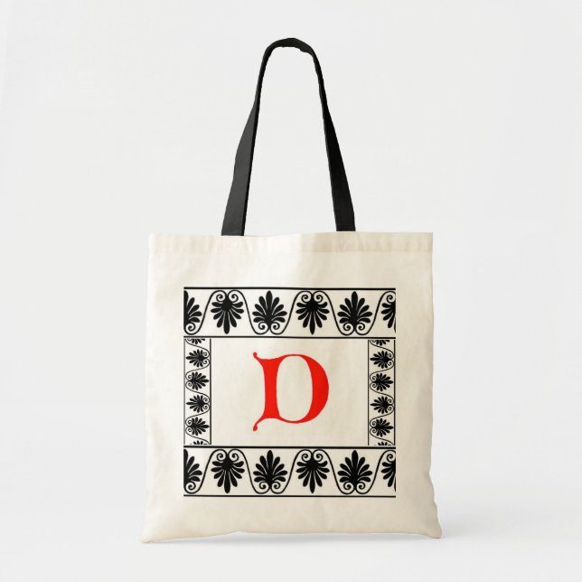 Letter D Bordered Bag (Front)