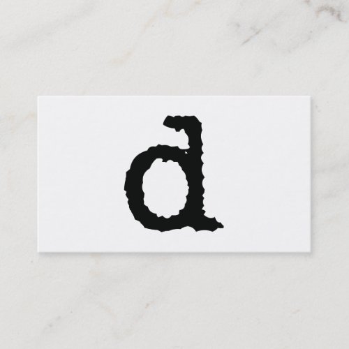 Letter D Business Card