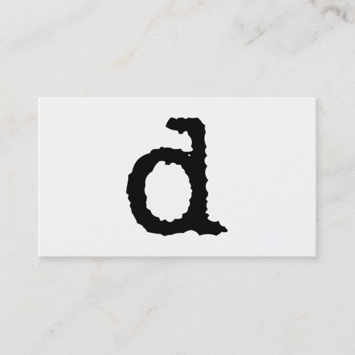 Customizable Letter D Business Card