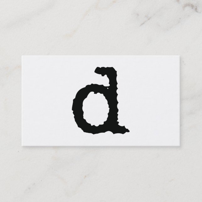 Letter D Business Card (Front)