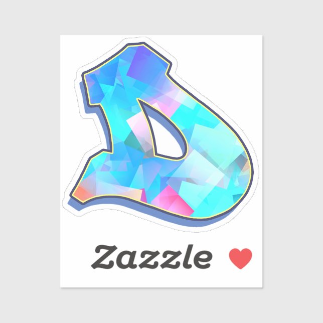 Letter D - Color Mix Sticker (Sheet)
