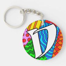 Letter D colorful doodles