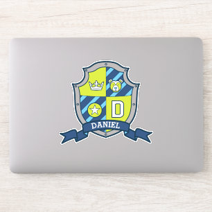 Letter D custom name Daniel knights crest Sticker