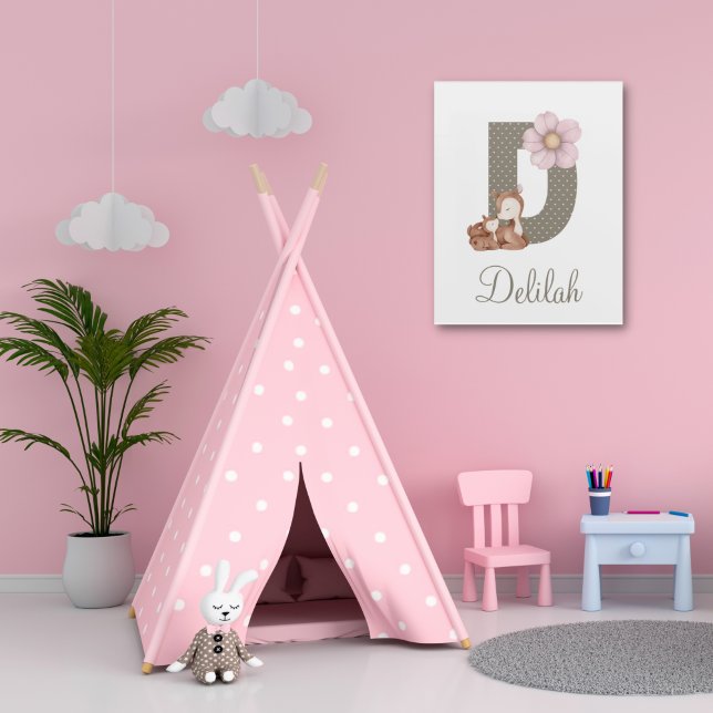 Letter D Deer And Fawn Acrylic Art (Creator Uploaded)