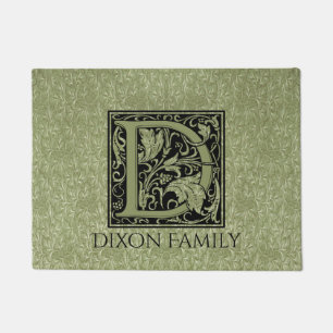 Letter D First Letter Monogram Personalized Doormat