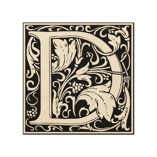 Letter D Medieval Monogram Art Nouveau