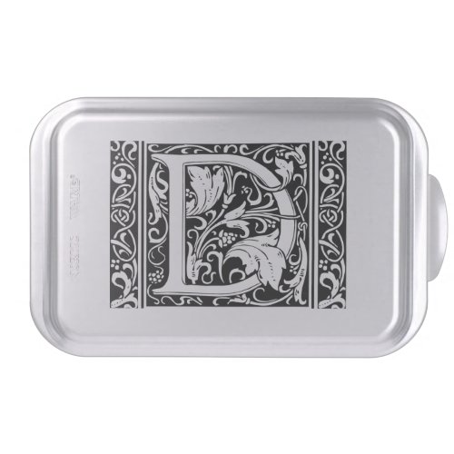 Letter D Medieval Monogram Art Nouveau Cake Pan