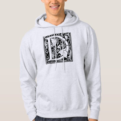 Letter D Medieval Monogram Art Nouveau Hoodie