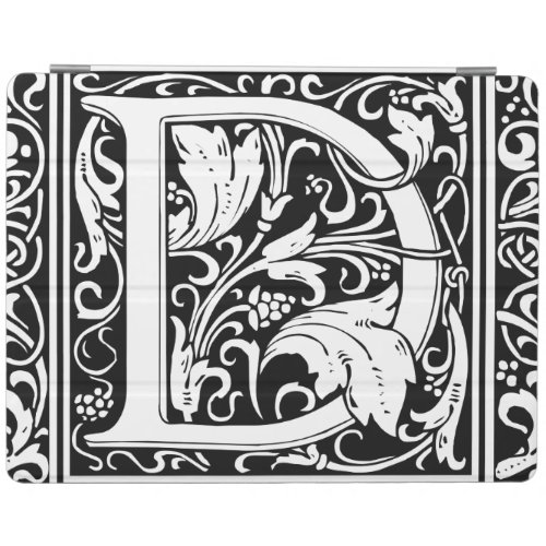 Letter D Medieval Monogram Art Nouveau iPad Smart Cover