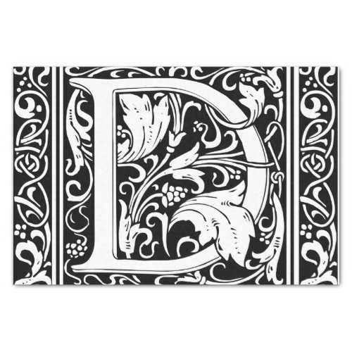 Letter D Medieval Monogram Art Nouveau Tissue Paper