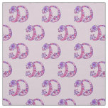 Letter D monogram decorative text custom fabric