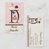 Letter D Monogram Dessert Bakery Business Cards | Zazzle