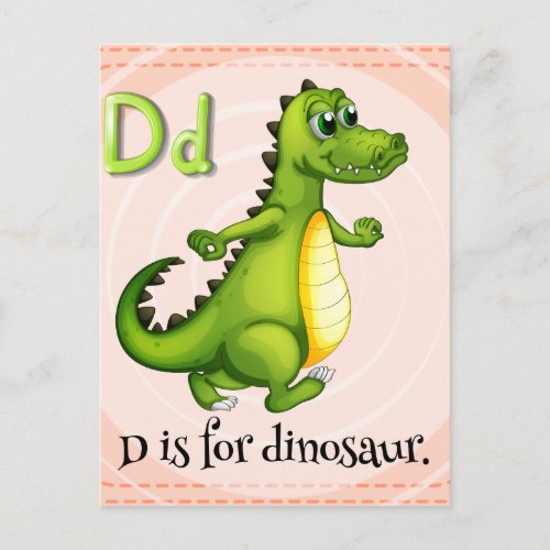 Letter D Postcard