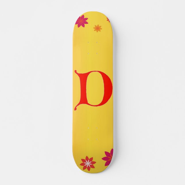 Letter D Skateboard Deck (Front)