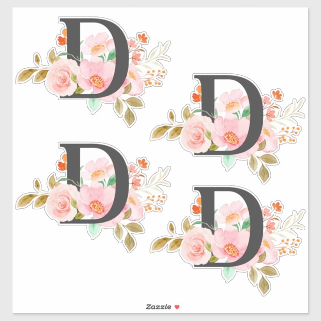 Letter D Sticker (Sheet)