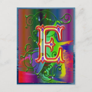 Letter E Alphabet Dancers Postcard