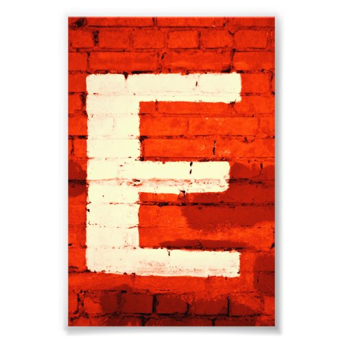 Letter E Alphabet Photography Photo Print