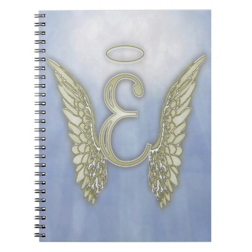 Letter E Angel Monogram Notebook