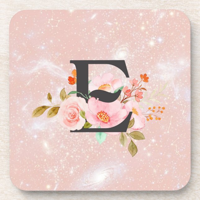 Letter E Beverage Coaster (Front)