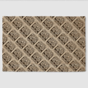 Letter E Celtic Knot Vintage Monogram Fiber Doormat