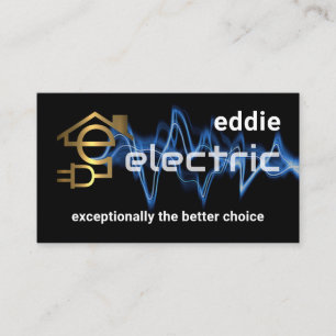 Letter-e Electric Powers Your Name Business Card