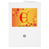 Letter E Greeting Card (Back)