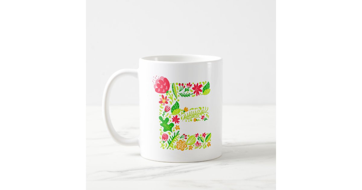 Letter L Rose Gold Pink Initial Monogram Coffee Mug by Nature Magick