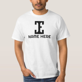 letter e initials can be personalized T-Shirt