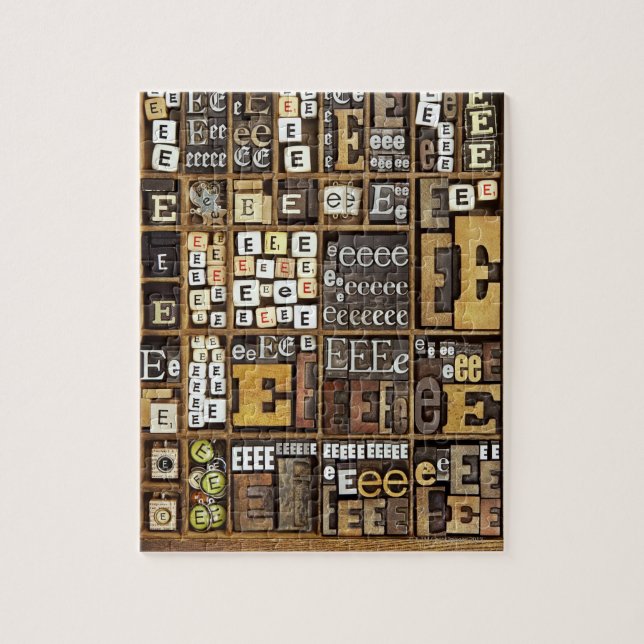Letter E Jigsaw Puzzle (Vertical)