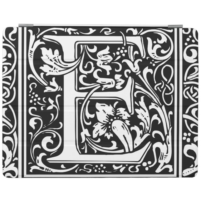 Letter E Medieval Monogram Art Nouveau iPad Smart Cover (Horizontal)