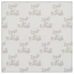 Letter E monogram decorative text custom fabric
