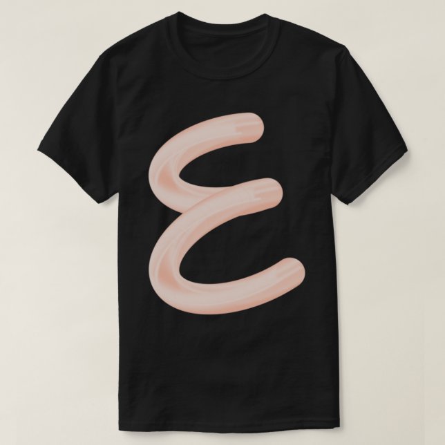 Letter E Monogram E T-Shirt (Design Front)