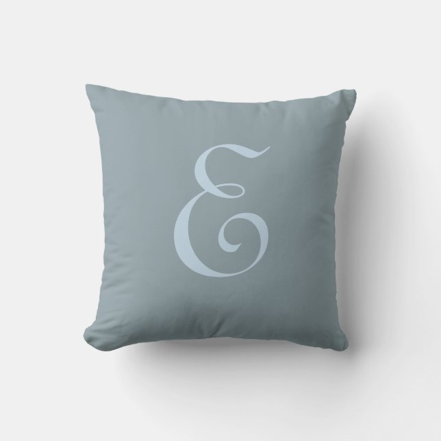 Letter E Monogram Initial Custom Throw Pillow (Front)