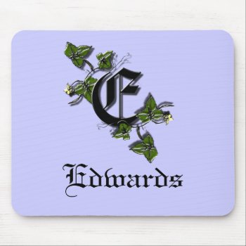 Letter E Monogram  Personalize Mouse Pad by Lynnes_creations at Zazzle