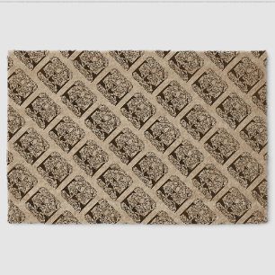 Letter E Monogram Vintage Celtic Knot Print Fiber Doormat
