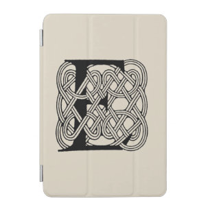 Letter E Monogram Vintage Celtic Knot Print iPad Mini Cover