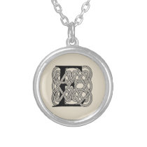 Letter E Monogram Vintage Celtic Knot Print