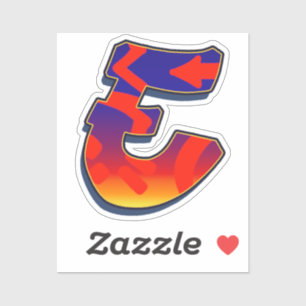 Letter E - Night Sky Sticker