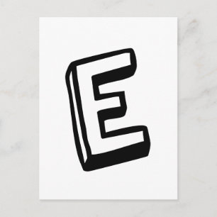 Letter E Postcard