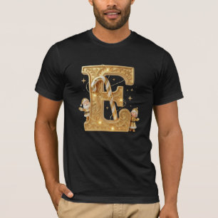 Letter E: Royal Gold Luxury T-Shirt