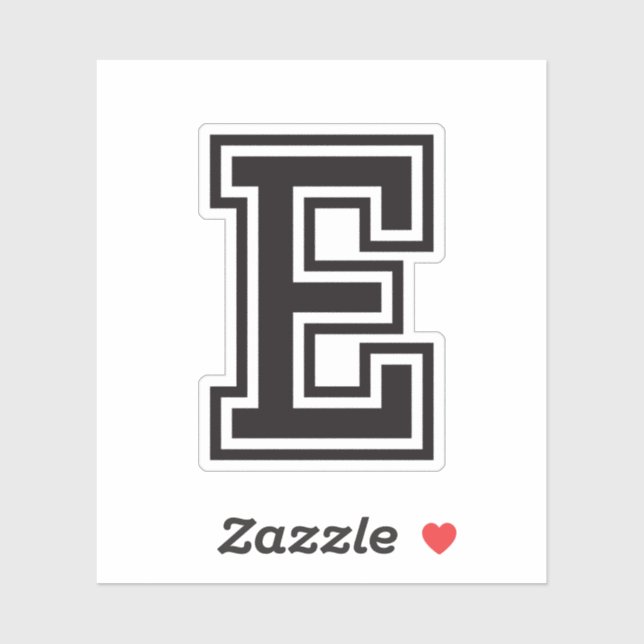 Letter E sporty college font alphabet Sticker (Sheet)