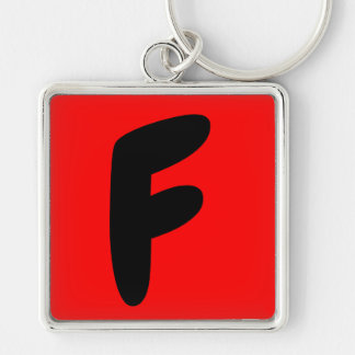 letter f, abeceddario, initial keychain