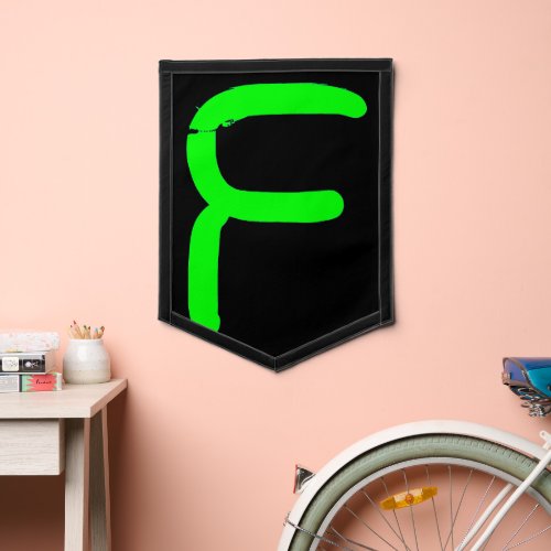 Letter F Alphabet Photography in Green Neon Pennant