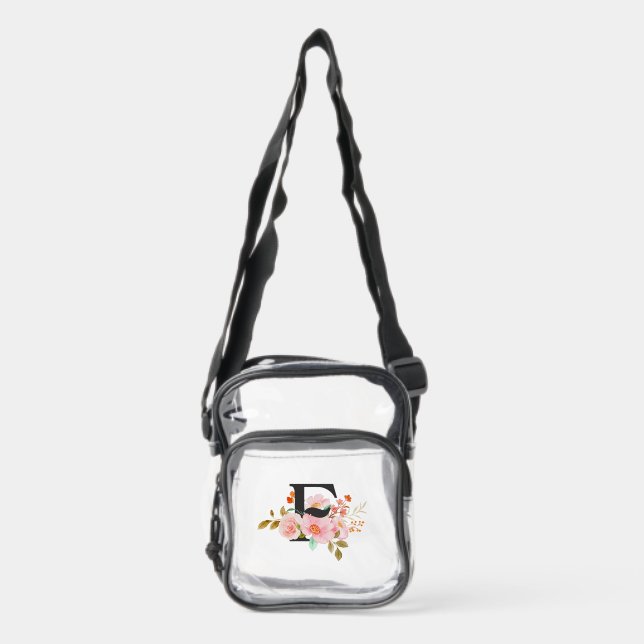 Letter F Clear Crossbody Bag (Front)