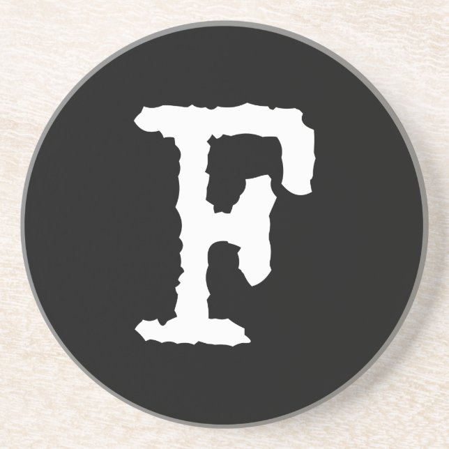 Letter F Drink Coaster (Front)